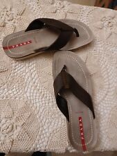 Prada.infradito cuoio unisex usato  Roma