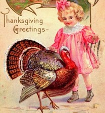 Thanksgiving postcard cute for sale  Salemburg