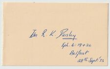 Ian paisley autograph for sale  LONDON