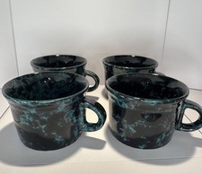 Usado, Vintage Bennington Potters Ágata Verde Conjunto de 4 Canecas 2 5/8” Cerâmica Vermont comprar usado  Enviando para Brazil