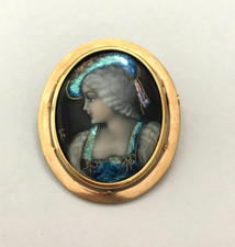 Ancienne broche émaillée d'occasion  Cernay