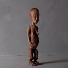 Estatuas africanas antiguas de madera objetos primitivos arte interior vintage Japón segunda mano  Embacar hacia Mexico