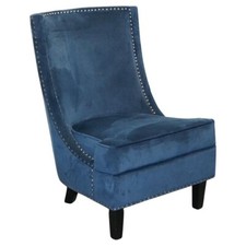 CADEIRA CHINELO COTSWOLD LUXE EX SHOWROOM AZUL MARINHO COM DETALHES PRATAiL comprar usado  Enviando para Brazil