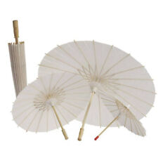  Hand Made Oil-paper White Umbrella China Traditional Dance Props DIY Parasols na sprzedaż  Wysyłka do Poland