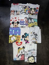 Lote 11 de Camisa de Dormir Vintage Atacado Gráfico Anos 90 Pacote Disney Mickey Desenho Animado comprar usado  Enviando para Brazil