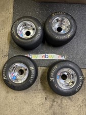 Usado, Conjunto de 4 rodas e pneus de corrida de kart 5” diâmetro padrão americano comprar usado  Enviando para Brazil