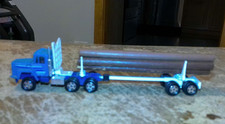 Caminhão semi 1/64 ERTL International Paystar 5000 com reboque de madeira muito bom usado, usado comprar usado  Enviando para Brazil