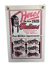 Usado, Pôster antigo de motocicleta indiana 1928 reprodução vintage comprar usado  Enviando para Brazil