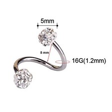 Spiral piercing zirkonia gebraucht kaufen  Bergheim