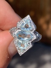 Carat gold aquamarine for sale  BRIGHTON