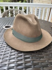 Chapéu Fedora Burberrys' London Vintage Derby Wynton Inglaterra 7 3/8 comprar usado  Enviando para Brazil