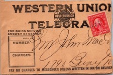 GOLDPATH: CAPA DOS EUA WESTERN UNION, TELÉGRAFO, PERFIN CV802_P26, usado comprar usado  Enviando para Brazil