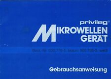 Bedienungsanleitung privileg m gebraucht kaufen  Wiesbaden