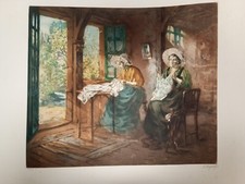 Tableau aquatinte grande d'occasion  Dax