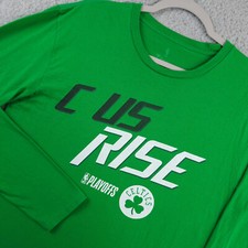 Camisa masculina Boston Celtics verde média C Us Rise Playoffs manga longa fanáticos comprar usado  Enviando para Brazil