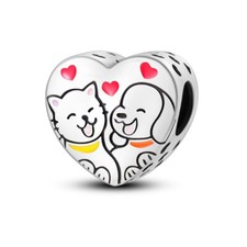 MULA Original Lindo Perro Cuentas Hágalo Usted Mismo Dijes Para Pulseras Chapado en Plata 925 segunda mano  Embacar hacia Mexico