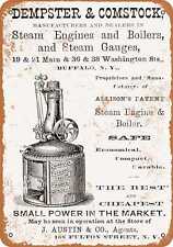 Usado, Placa de metal - Motores a vapor Dempster & Comstock 1875 -- Aparência vintage comprar usado  Enviando para Brazil