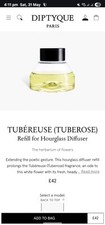 Diptyque tuberose hourglass for sale  YORK