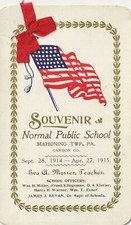Usado, Lembrança escolar, município de Mahoning, Eva Mosser, professora, 1915 comprar usado  Enviando para Brazil