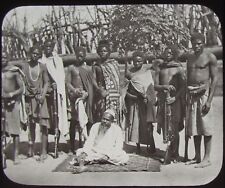 Lanterna mágica de vidro slide MIOZI AND HIS BODYGUARDS C1890 FOTO ÁFRICA CENTRAL comprar usado  Enviando para Brazil