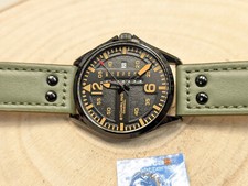 Relógio masculino Stuhrling pilotos originais ugsl linear data do dia mostrador militar comprar usado  Enviando para Brazil