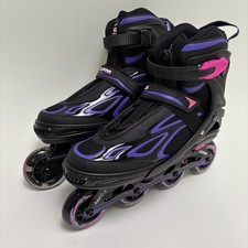 Patins em linha ZPM Sports, preto roxo tamanho 8W-11W (ajustável) comprar usado  Enviando para Brazil