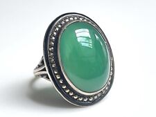 ANCIEN Bague Argent Chrysoprase  Marcassite Antique Sterling Silver Ring Anillo comprar usado  Enviando para Brazil