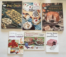 Lot of 6 Vintage Recipe Cookies Cakes Pancakes Desserts Booklets Pamphlet Book comprar usado  Enviando para Brazil