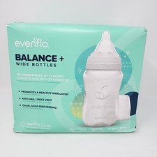 Evenflo Balance + Garrafas de Gola Larga, 0M+ Fluxo Lento, Sem BPA, 6 Garrafas, 9 oz comprar usado  Enviando para Brazil