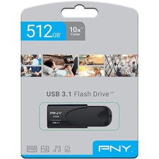USB Key Pny 512GB Pen Drive USB 3.1 Flash Drive Armazenamento de Dados Preto, usado comprar usado  Enviando para Brazil