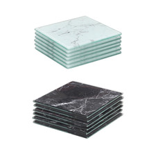 Square glass coasters for sale  ABINGDON