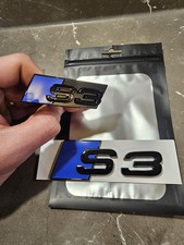 🇬🇧S3 preto e azul brilhante - Conjunto de emblema de emblema de bota e grade para Audi S3 comprar usado  Enviando para Brazil
