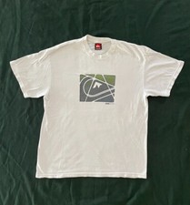 Camiseta Vintage Y2K 00's Logotipo Gráfico Quiksilver Branca Tamanho Grande Surf Skate  comprar usado  Enviando para Brazil