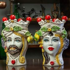 Teste moro ceramica usato  Agrigento