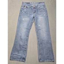 Jeans masculino bootcut Xtreme Couture enfeitado desgastado bolsos cruzados 30x30 Y2K comprar usado Jeans masculino bootcut Xtreme Couture enfeitado desgastado bolsos cruzados 30x30 Y2K comprar usado  Enviando para Brazil