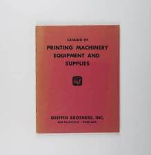 1960s Griffin Brothers, INC. Catalog of Printing Machinery Equipment and Suppli segunda mano  Embacar hacia Mexico
