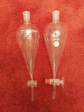 Separatory funnels 500ml for sale  STOURBRIDGE