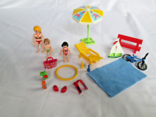 Ternos de banho Playmobil verão diversão mãe crianças bicicleta veleiro espreguiçadeira, usado comprar usado  Enviando para Brazil