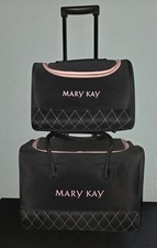 Usado, MARY KAY Consultant 2 Peças Preto Pnk Acolchoado Rolo Conjunto de Bolsa de Inventário de Viagem Excelente Estado Usado comprar usado  Enviando para Brazil