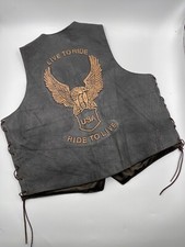 Motorcycle leather vest for sale  Akron
