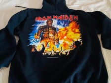 Moletom com capuz Iron Maiden raro oficial Wickerman Admirável Mundo Novo Eddie 2000 logotipo GG comprar usado  Enviando para Brazil