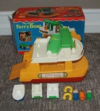Vintage Fisher-Price Little People Play Family Ferry Boat com Caixa 932, usado comprar usado  Enviando para Brazil