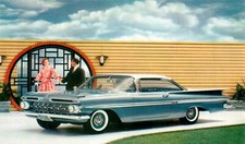 CARTÃO POSTAL ANTIGO AUTOMÁTICO, 1959 CHEVROLET IMPALA SPORT COUPE, VINTAGE (F125), usado comprar usado  Enviando para Brazil