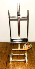 Rara casa de bonecas miniatura cavalete e paleta de artista 80% prata marca registrada estampada comprar usado  Enviando para Brazil