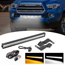 Barra de luz LED 32" branca âmbar + montagem na grade + fio para Toyota Tacoma 2016-2023 comprar usado  Enviando para Brazil