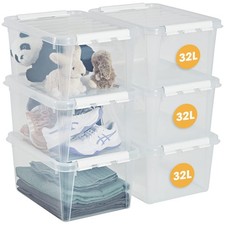 SmartStore 32-litrowe plastikowe pudełka, zestaw 5 szt., przezroczyste, używany na sprzedaż  PL