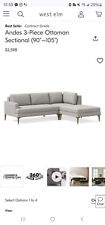 West elm andes for sale  Hollywood