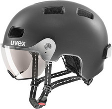 Używany, Kask rowerowy Uvex Rush Visor rozmiar L - szary towar B na sprzedaż  PL
