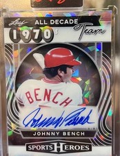 2025 Leaf Sports Heroes All Decade, Johnny Bench autógrafo Cincinnati Reds comprar usado  Enviando para Brazil