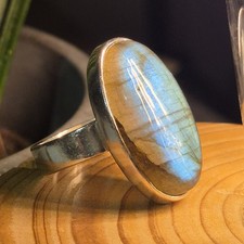 Silver ring labradorite for sale  Shipping to United Kingdom